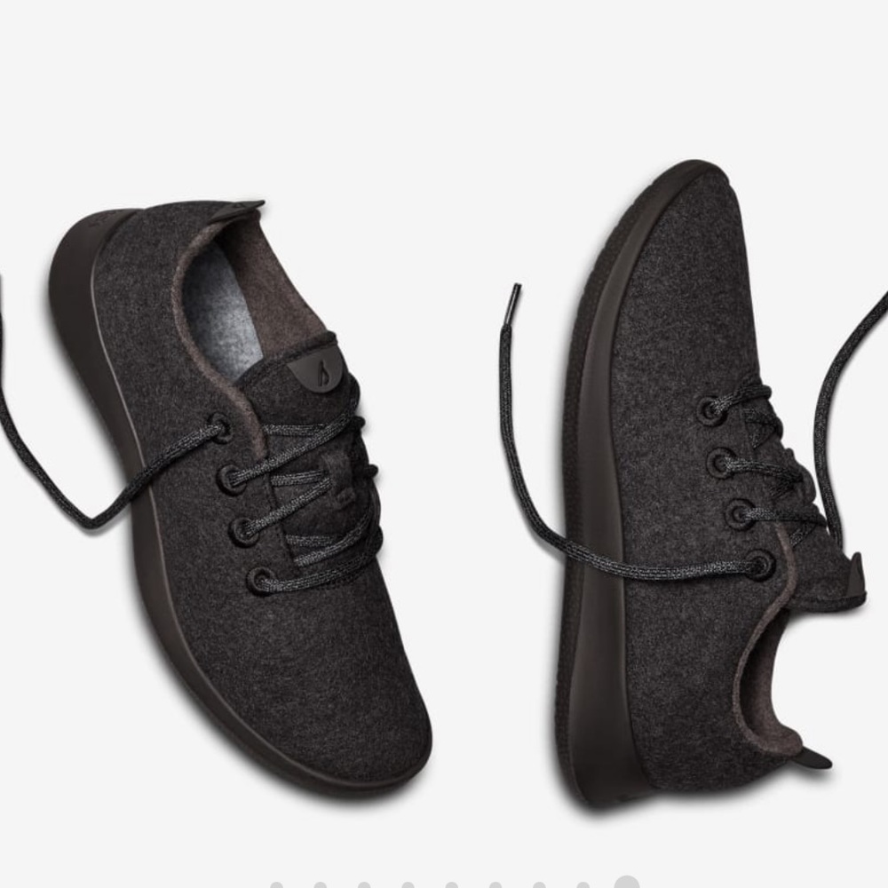 Allbirds Women's Wool Runners Sneakers in Natural Black, Size 10 - Picture 2 of 11
